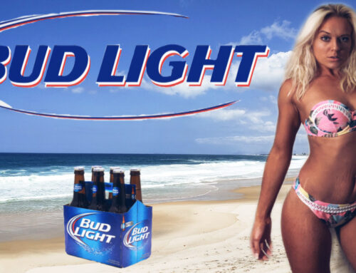 Bikini. Beach. Bud Light. Battlestar Galactica.